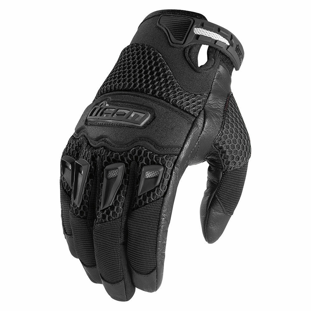 New Mens Icon Twenty-niner/29er Ce Black Motorcycle Street Bike Gloves All Sizes