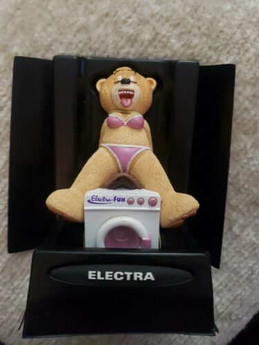 RARE Bad Taste Bears 2004 Electra Fux Ceramic Bear Figure on Washing Machine.