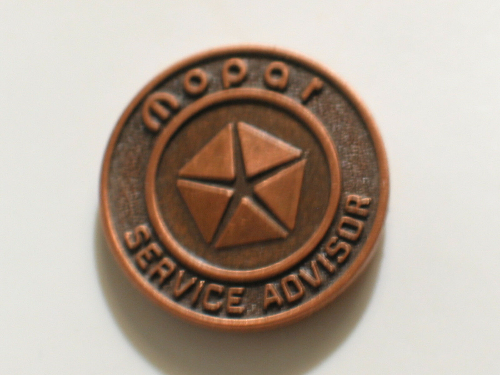 Chrysler Employee Award Pin Mopar Service Advisor Award Auto Pin  (Copper Color)