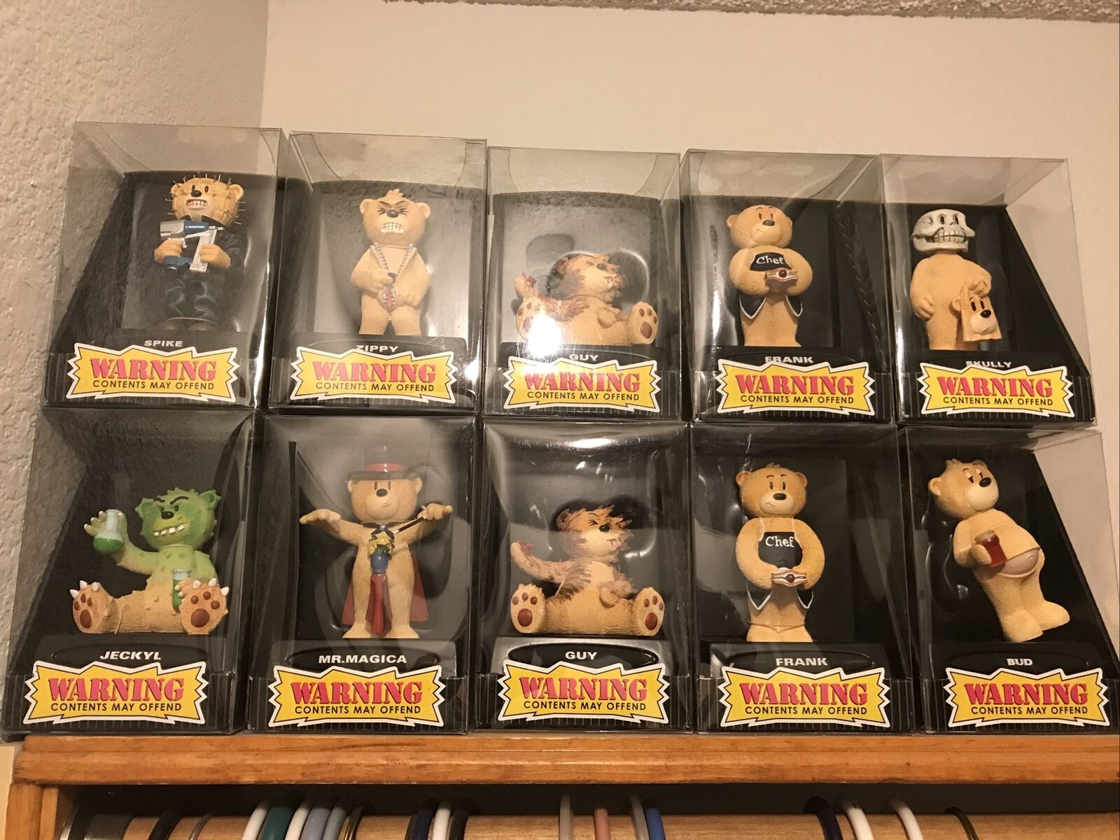 Bad Taste Bears ,  Collectible 10 Brand New Boxes, 8 Figurines.