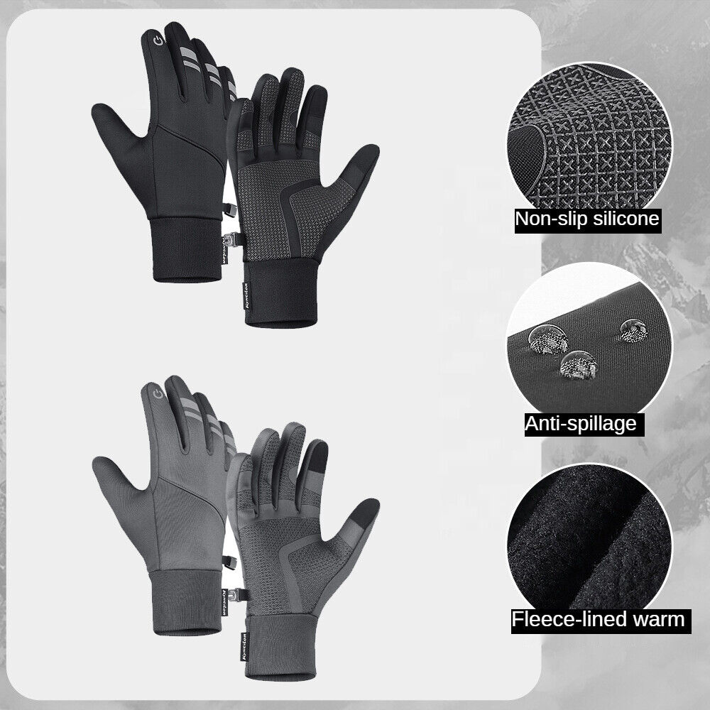 Waterproof Sport Gloves Skiing Motorcycle Warm Touchscreen Full Finger Gloves US