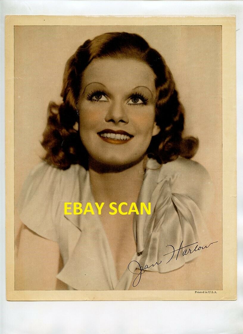Sexy Jean Harlow Glamour Portrait Vintage Photo Premium