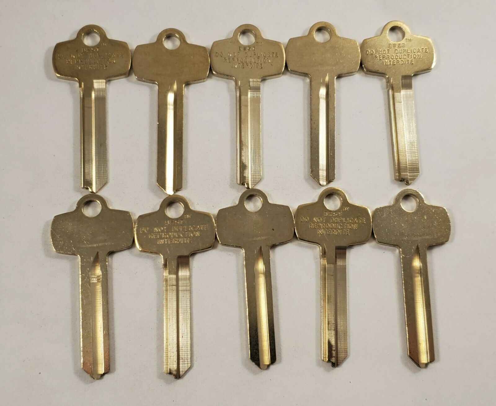 10PCS Best 1A1R1 A1114R R Keyway Key Blank Brass DND Engraved