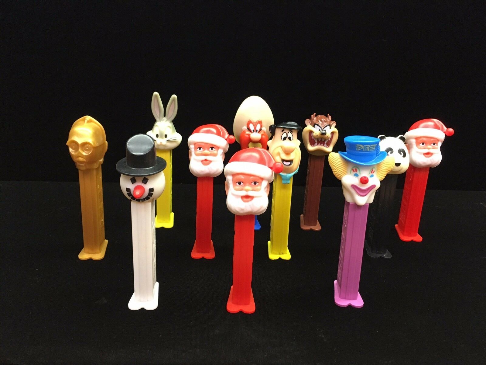 Pez Dispenser Lot 11 Without Packaging Warner Brothers, Star Wars, Christmas