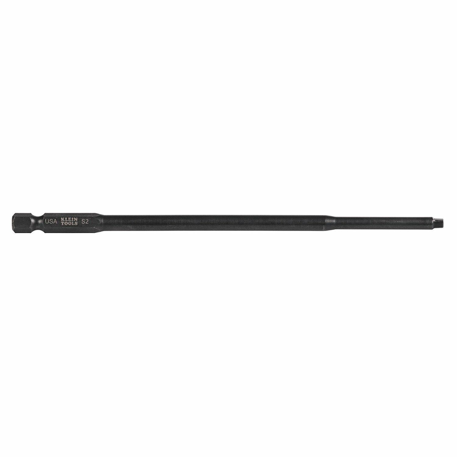 Klein Tools SQ262 6 inch #2 Square Power Driver Bit (2 Pack) - SQ2-6-2