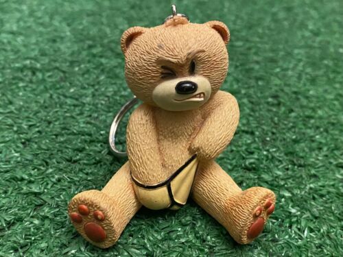 Bad Taste Bears - Russell - Rare Funny Vintage Collectible BTB Keychain Figurine