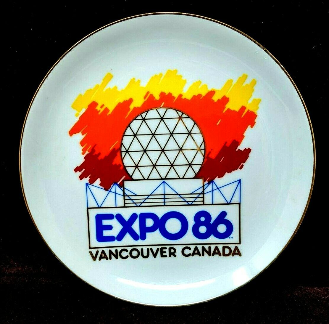 Vintage 1986 Expo 86 Vancouver Canada Commemorative Plate Worlds Fair