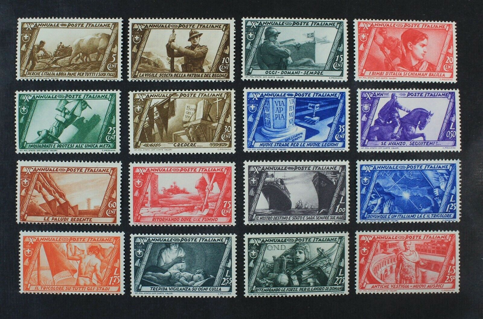 CKStamps: Italy Stamps Collection Scott#290-305 Mint H OG